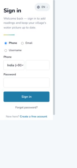 MyWell sign-in screen
